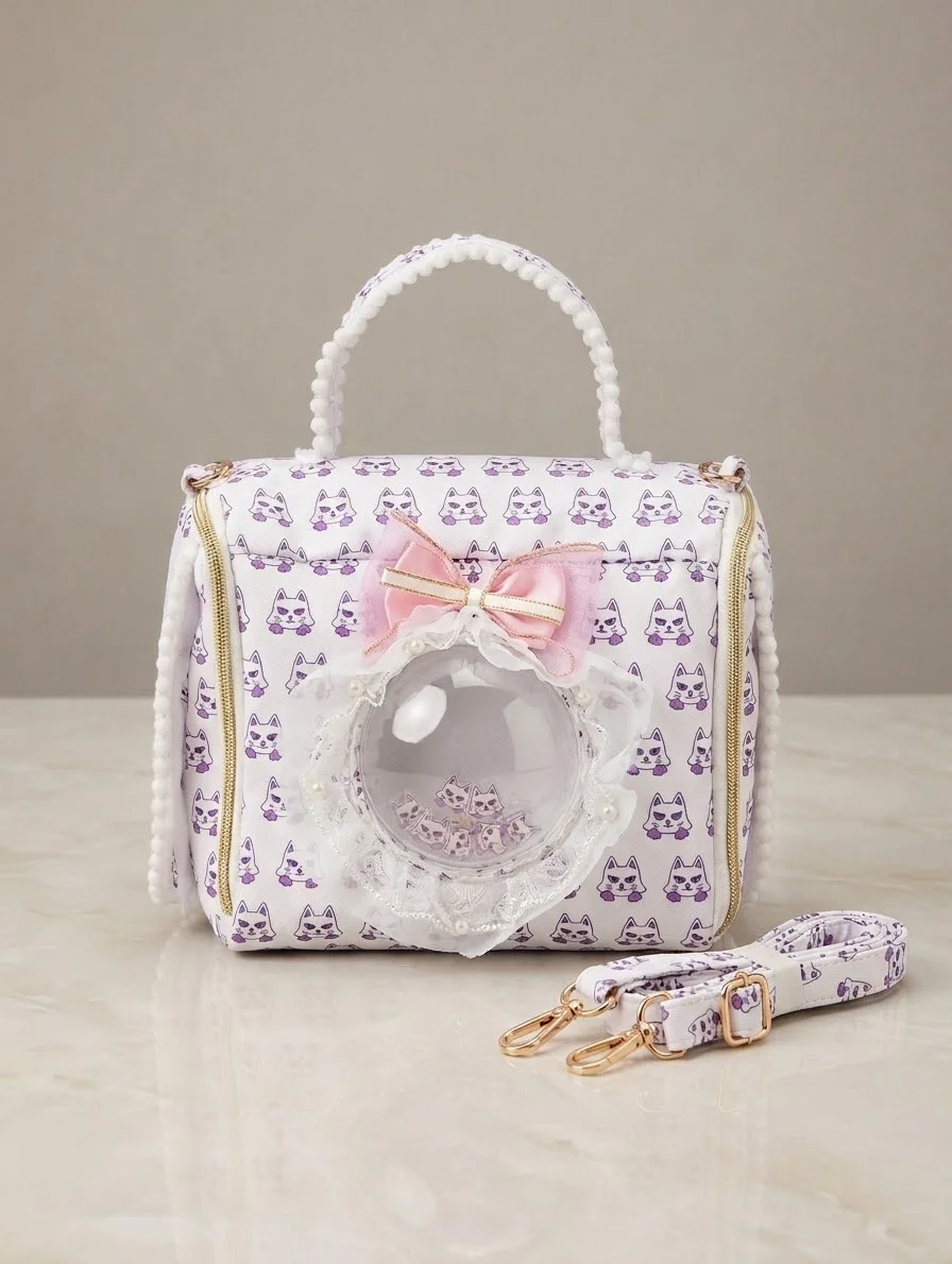 Sac de transport La Bulle de Douceur rose vu de face