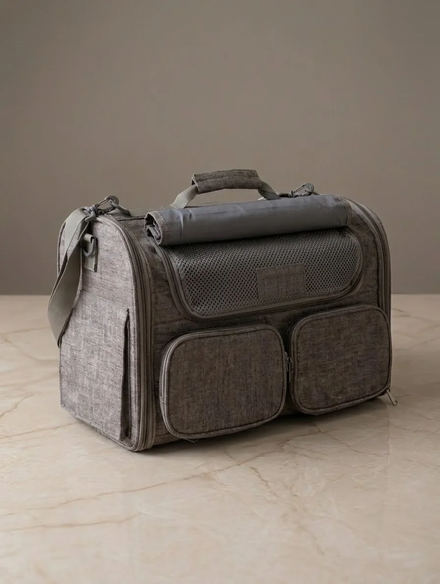 Sac de transport Horizon Prestiges gris avec ouverture avant en filet