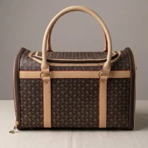 Sac de transport Le Duc brun monogrammé vu de face